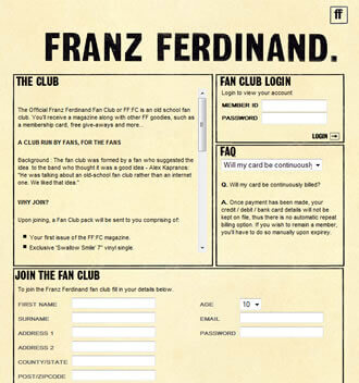 View Franz Ferdinand Fan Club
